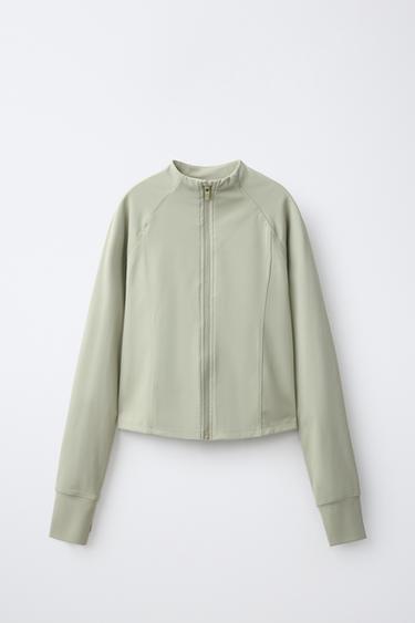 TECHNICAL SPORTY SWEATSHIRT - Greenish by Zara