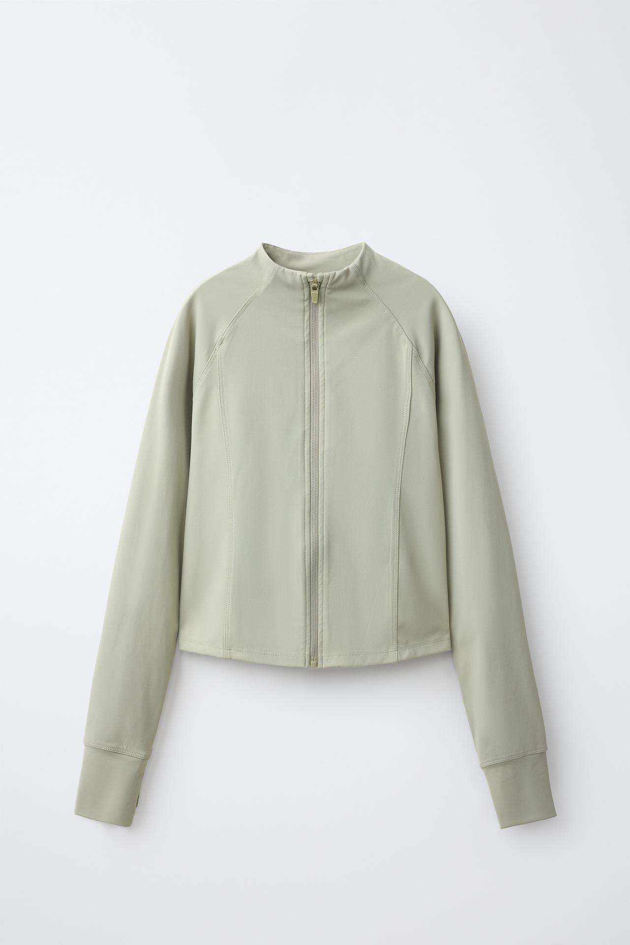 SPORTY TECHNICAL SWEATSHIRT — Greenish