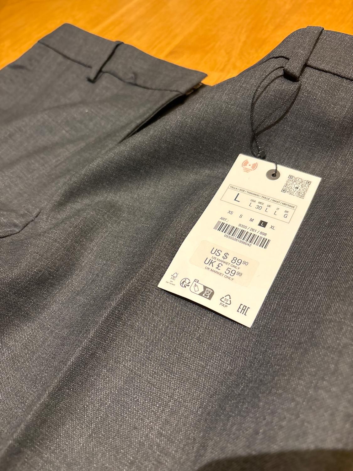ZW COLLECTION WOOL STRAIGHT-LEG TROUSERS - Image 2
