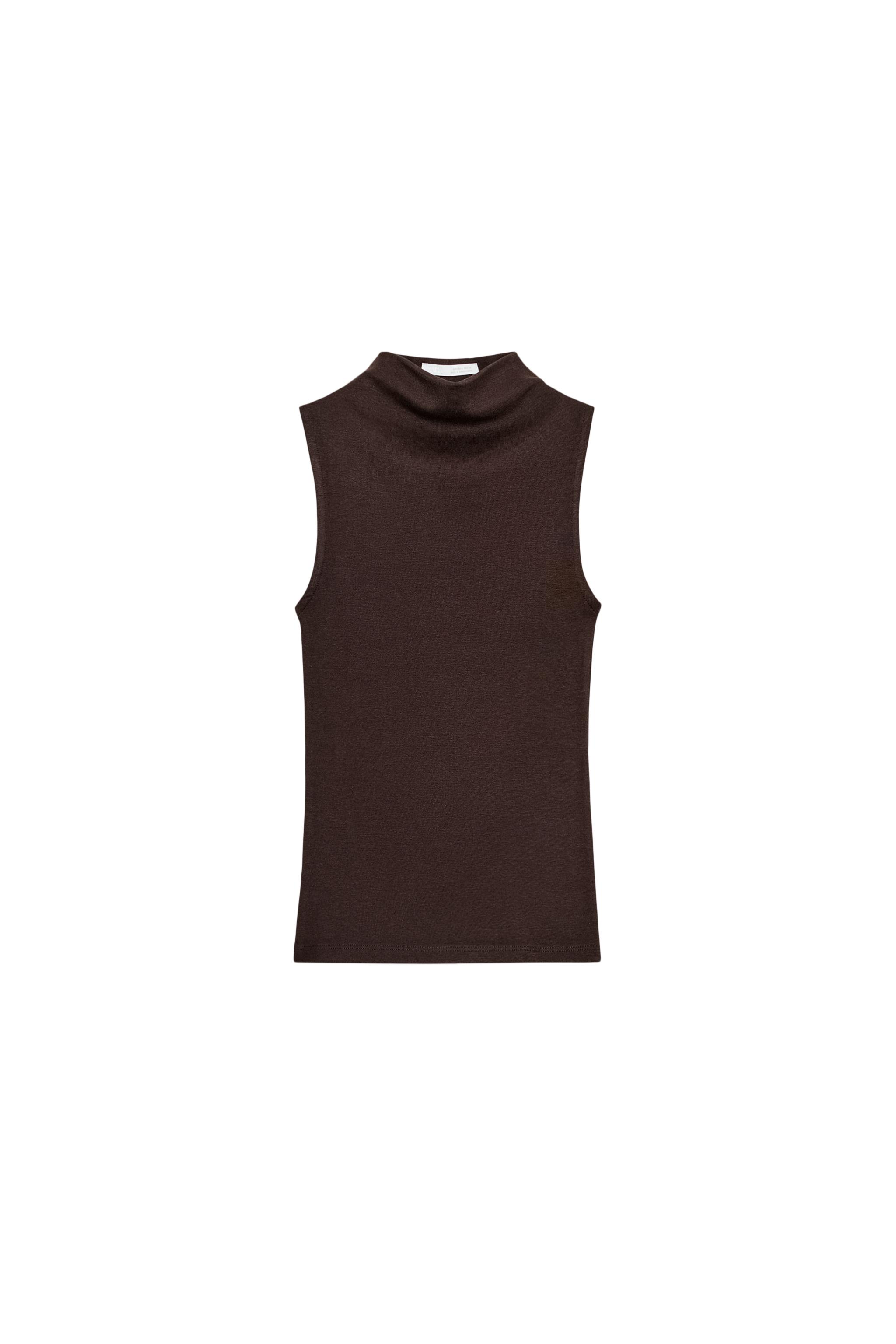 KOLSUZ TOP - Kahverengi | ZARA Türkiye / Turkey