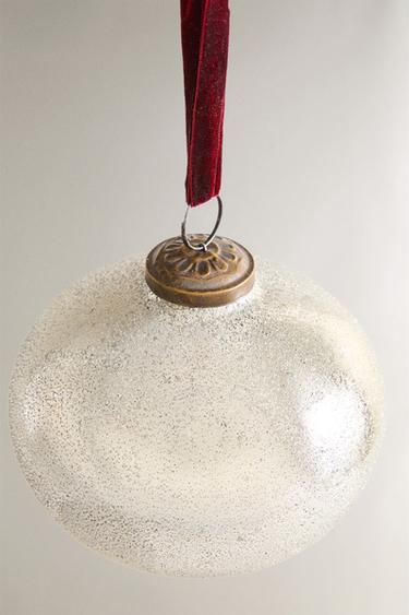 TEXTURED CHRISTMAS TREE DECORATION - Silver by Zara - Image 2