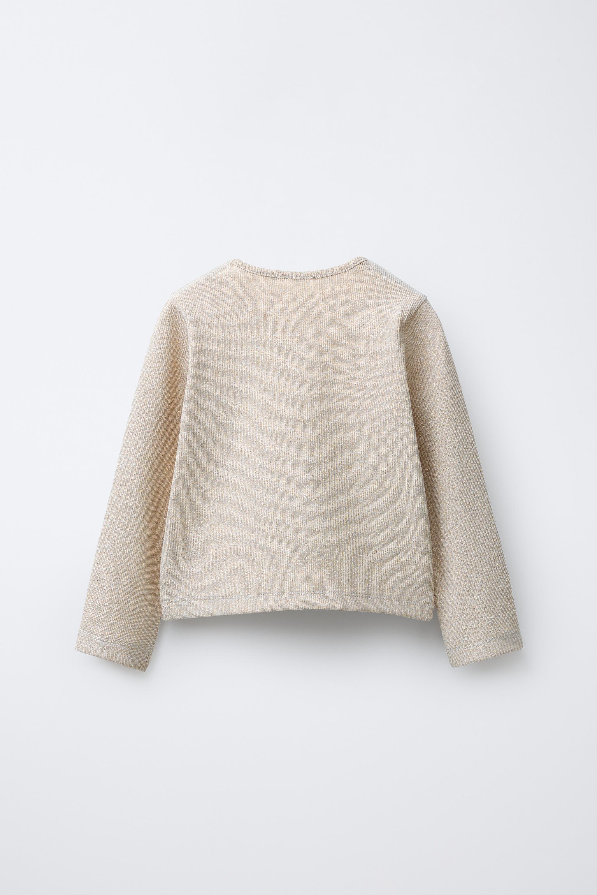 SPARKLY RIBBED T-SHIRT