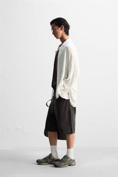 CHECK JACQUARD SHIRT - Oyster-white by Zara