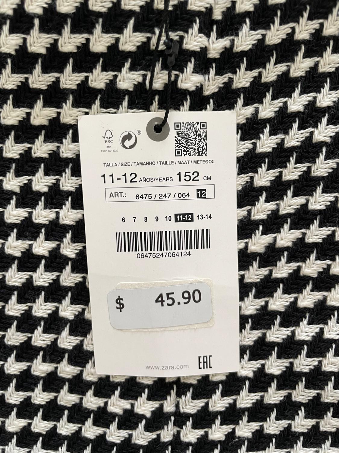 TEXTURED HOUNDSTOOTH PINAFORE DRESS WITH BELT BAG - Image 4