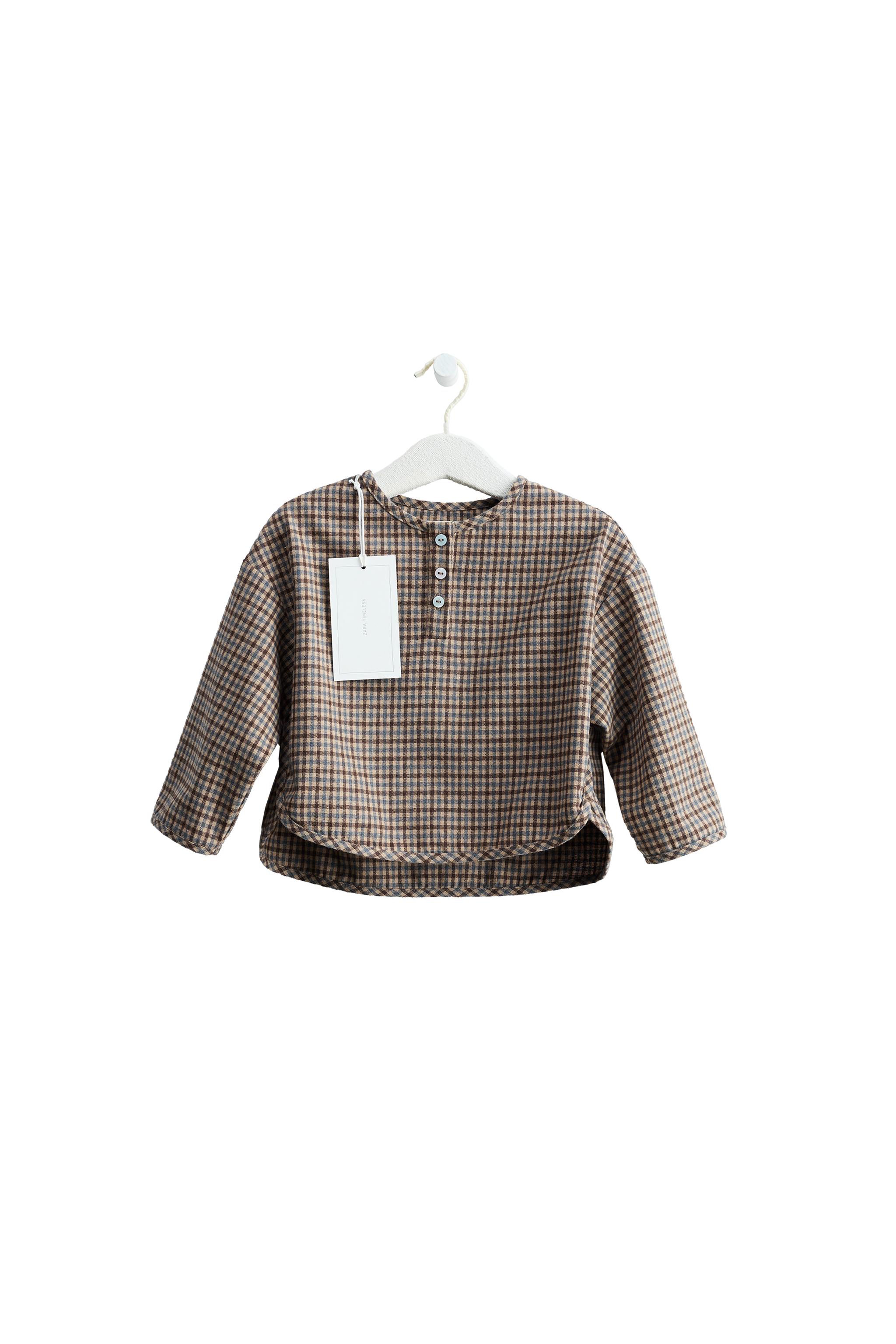 ZARA TIMELESS - PLAID PRINT TOP