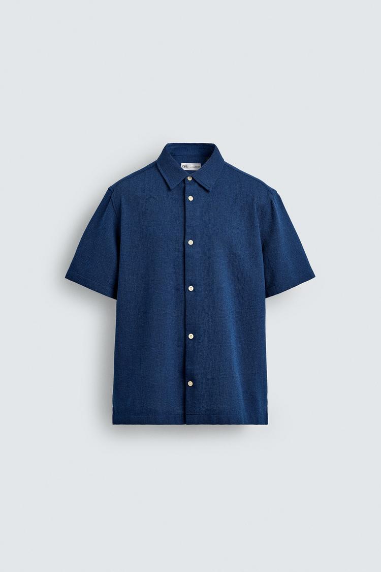 ZARA REGULAR FIT TEXTURED SHIRT