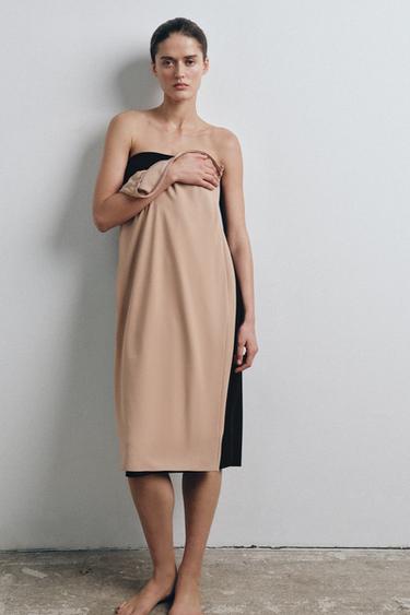 Zara BANDEAU LINING DRESS - Black