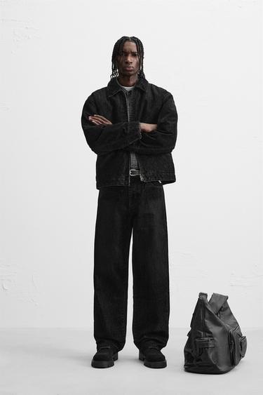 CAZADORA ESTRUCTURA LAVADA - Negro de Zara - Imagen 0