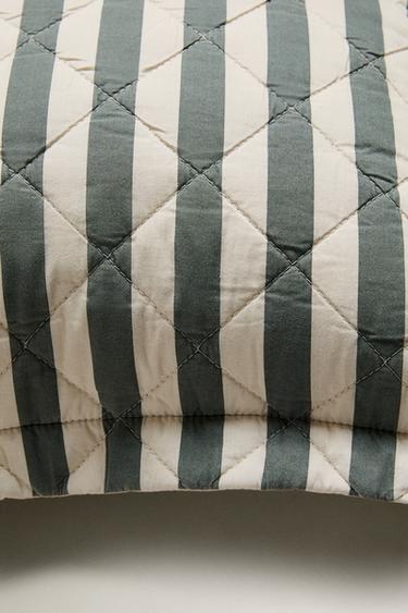 HOUSSE DE COUSSIN ENFANT RAYURES COTON - Vert / Bleu de Zara - Image 2