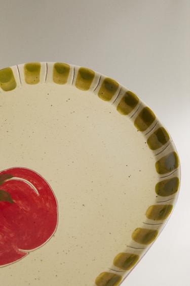 EARTHENWARE FRUIT SERVING DISH - Red by Zara - Image 2