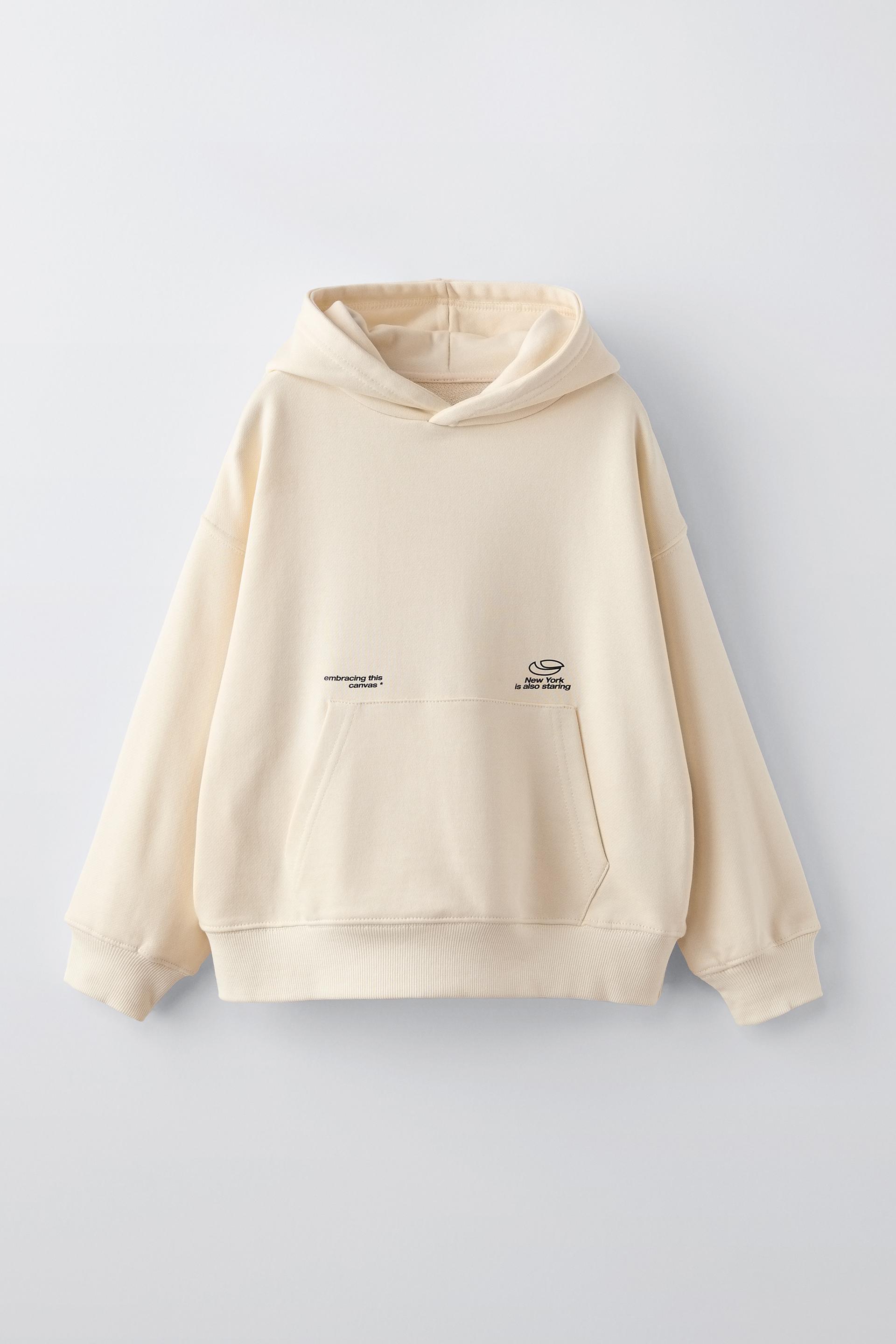 PRINTED HOODIE - Ecru | ZARA United States