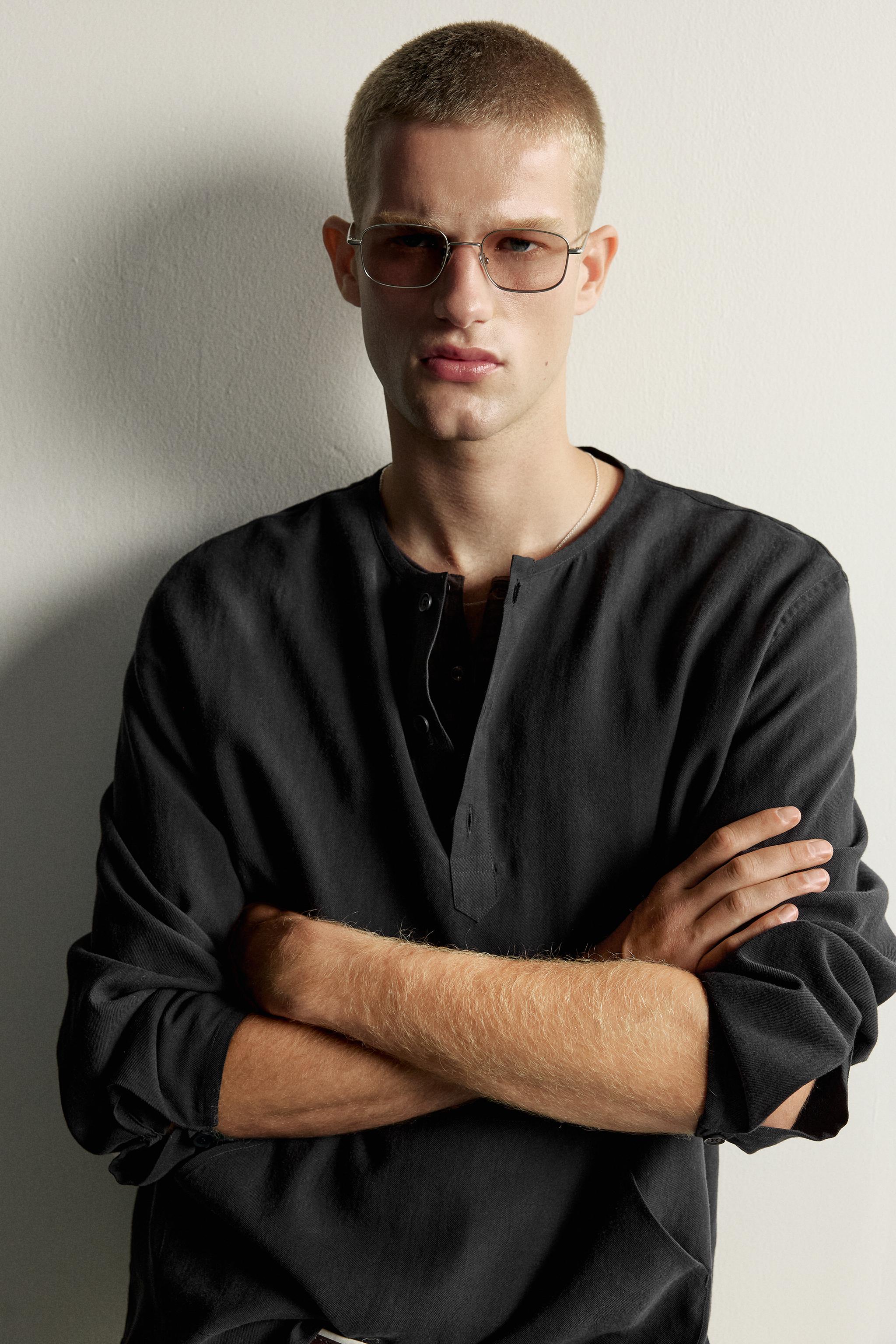 HENLEY NECK SHIRT WITH POCKETS
