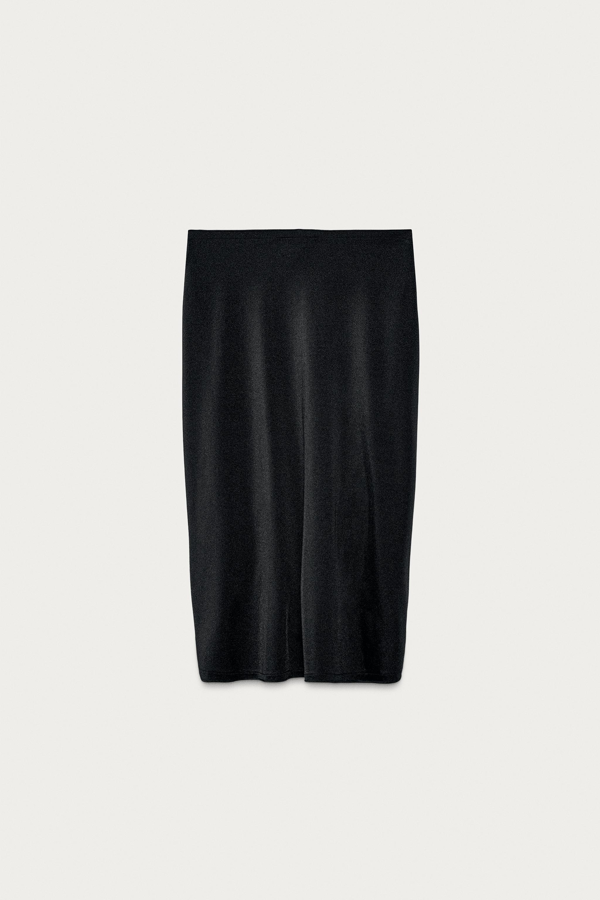 PLAIN POLYAMIDE BLEND PAREO MARISA BERENSON X ZARA — Black (alternate view)