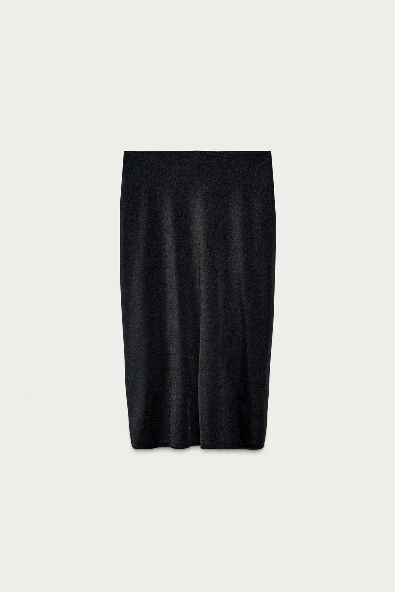 PLAIN POLYAMIDE BLEND PAREO MARISA BERENSON X ZARA — Black
