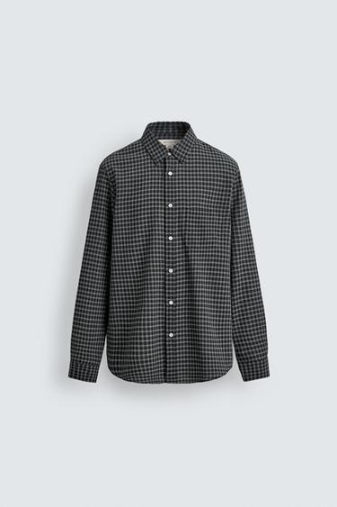 Zara WOOL BLEND PLAID SHIRT - Multicolored