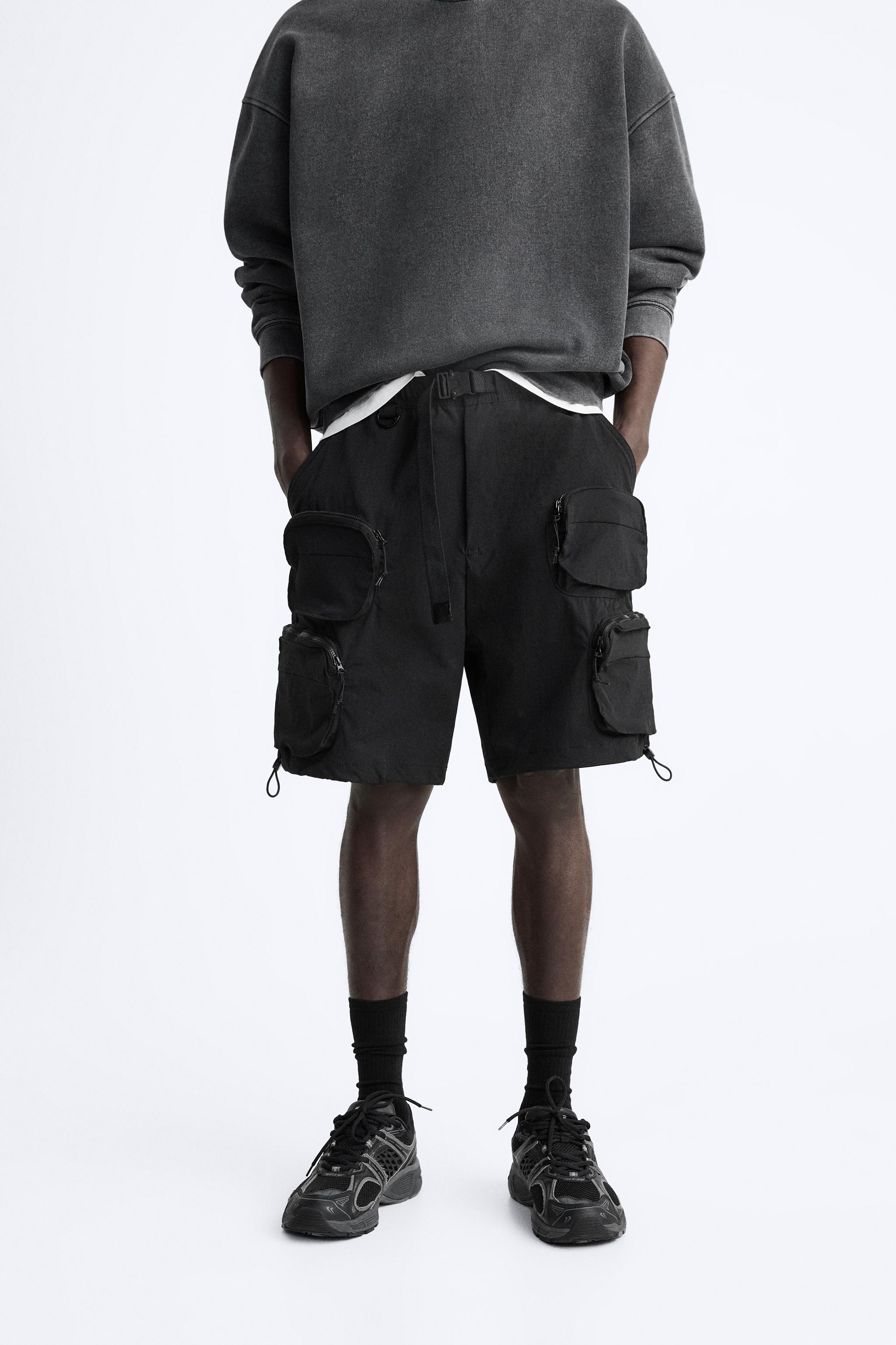 TECHNICAL CARGO SHORTS Black ZARA United States