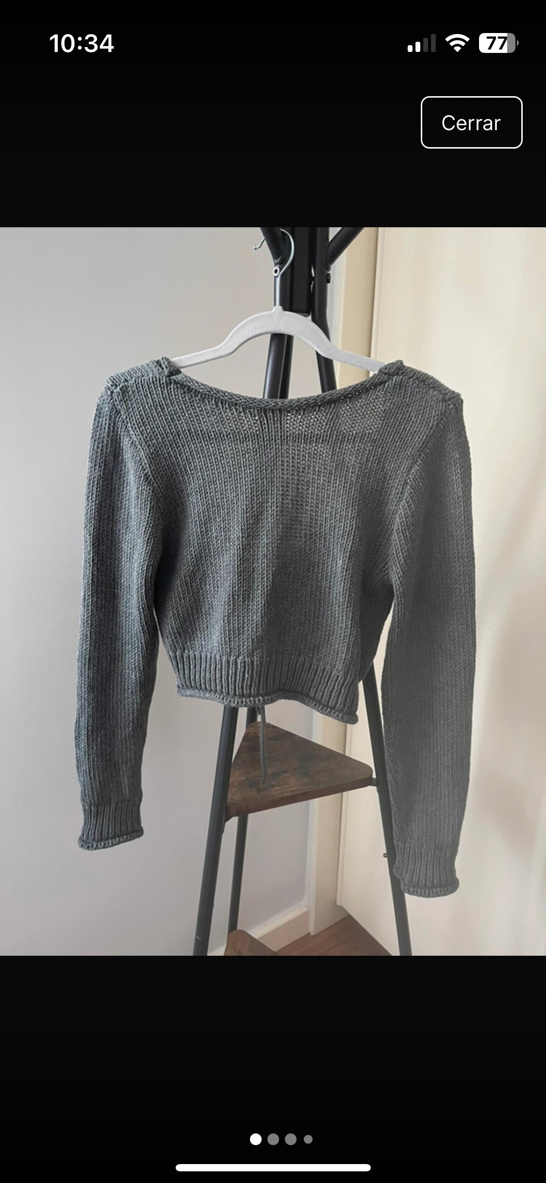 CROPPED KNIT SWEATER WITH OPEN BACK