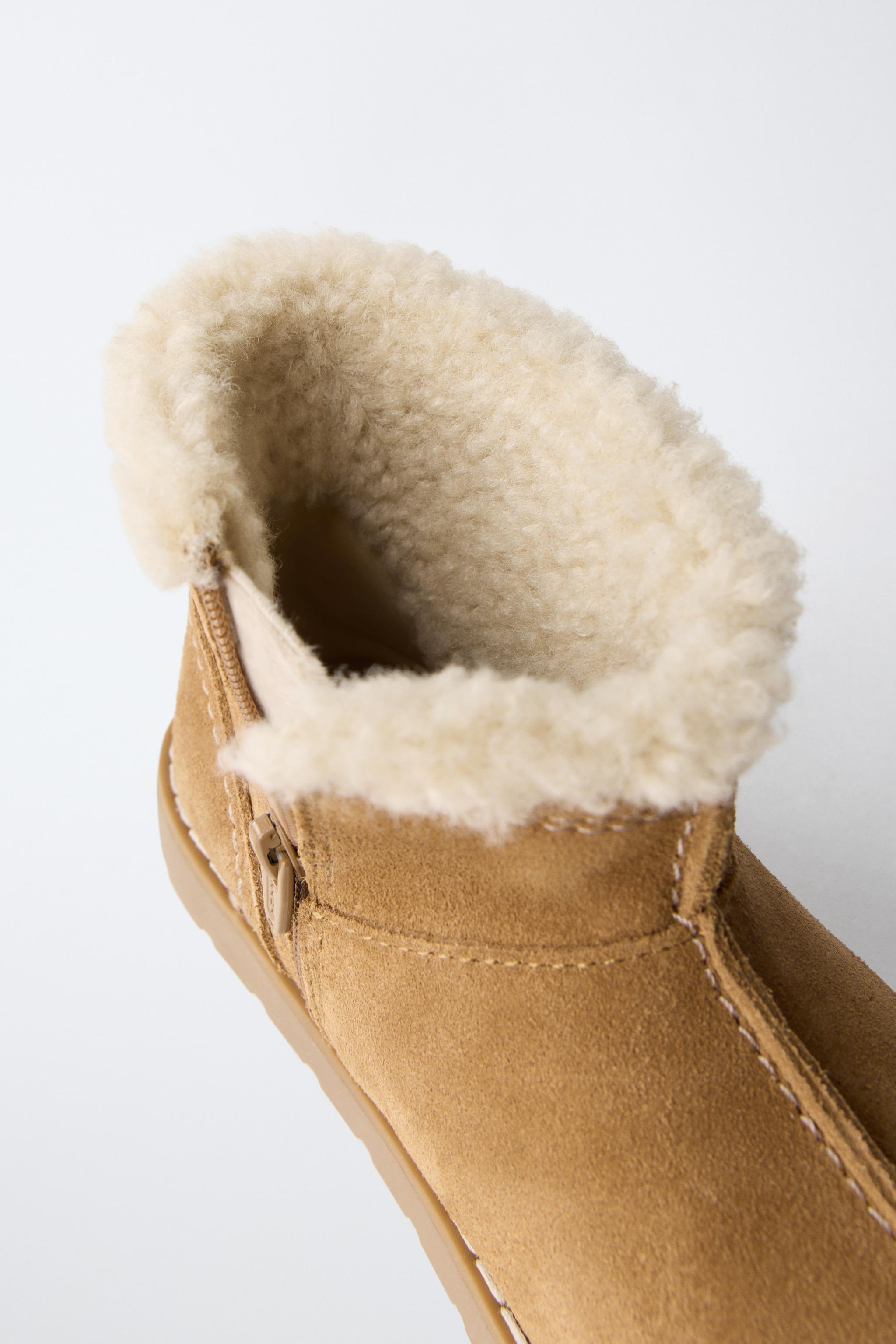 LINED LEATHER ANKLE BOOTS