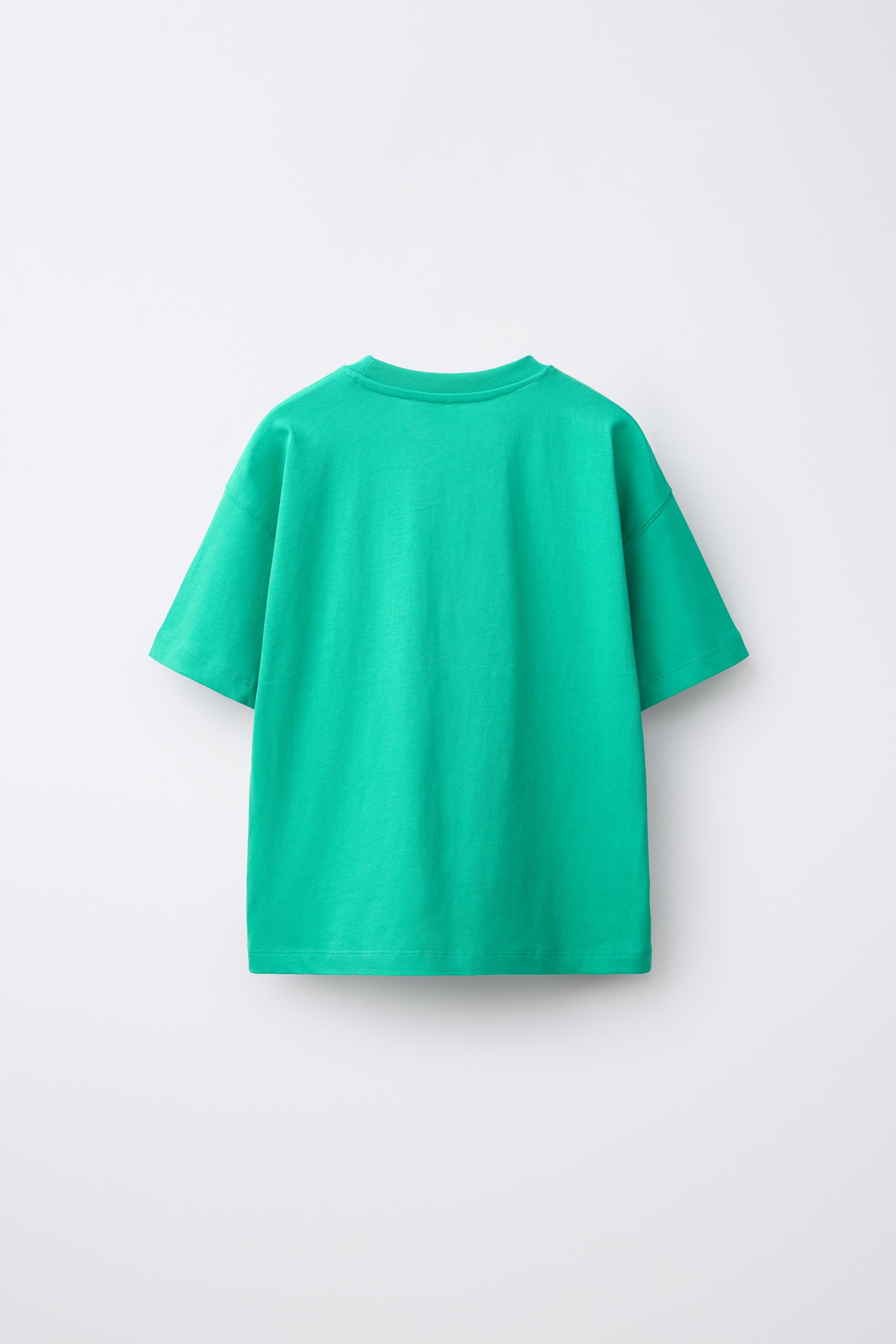 TEXT PRINT T-SHIRT — Green