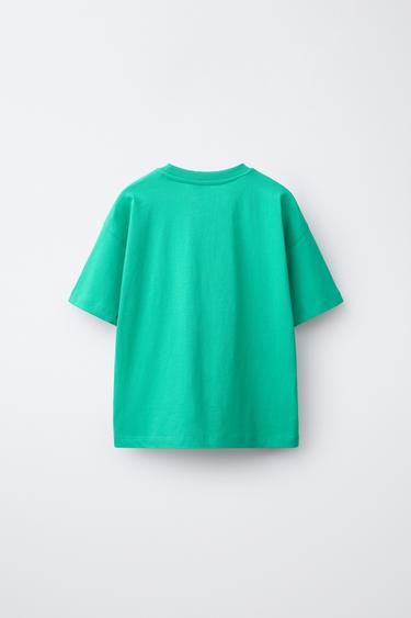 TEXT PRINT T-SHIRT — Green 2