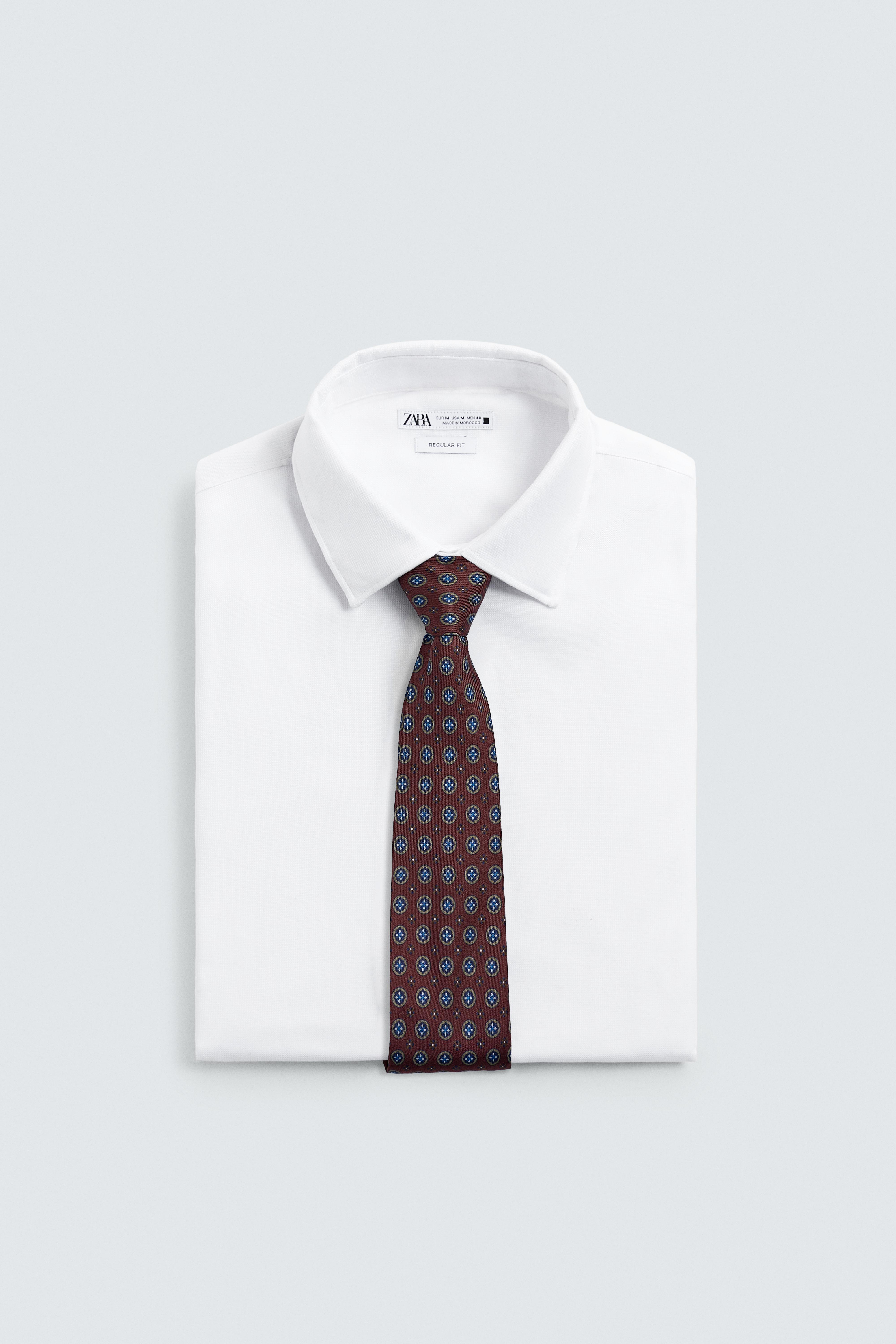100% SILK GEOMETRIC JACQUARD TIE