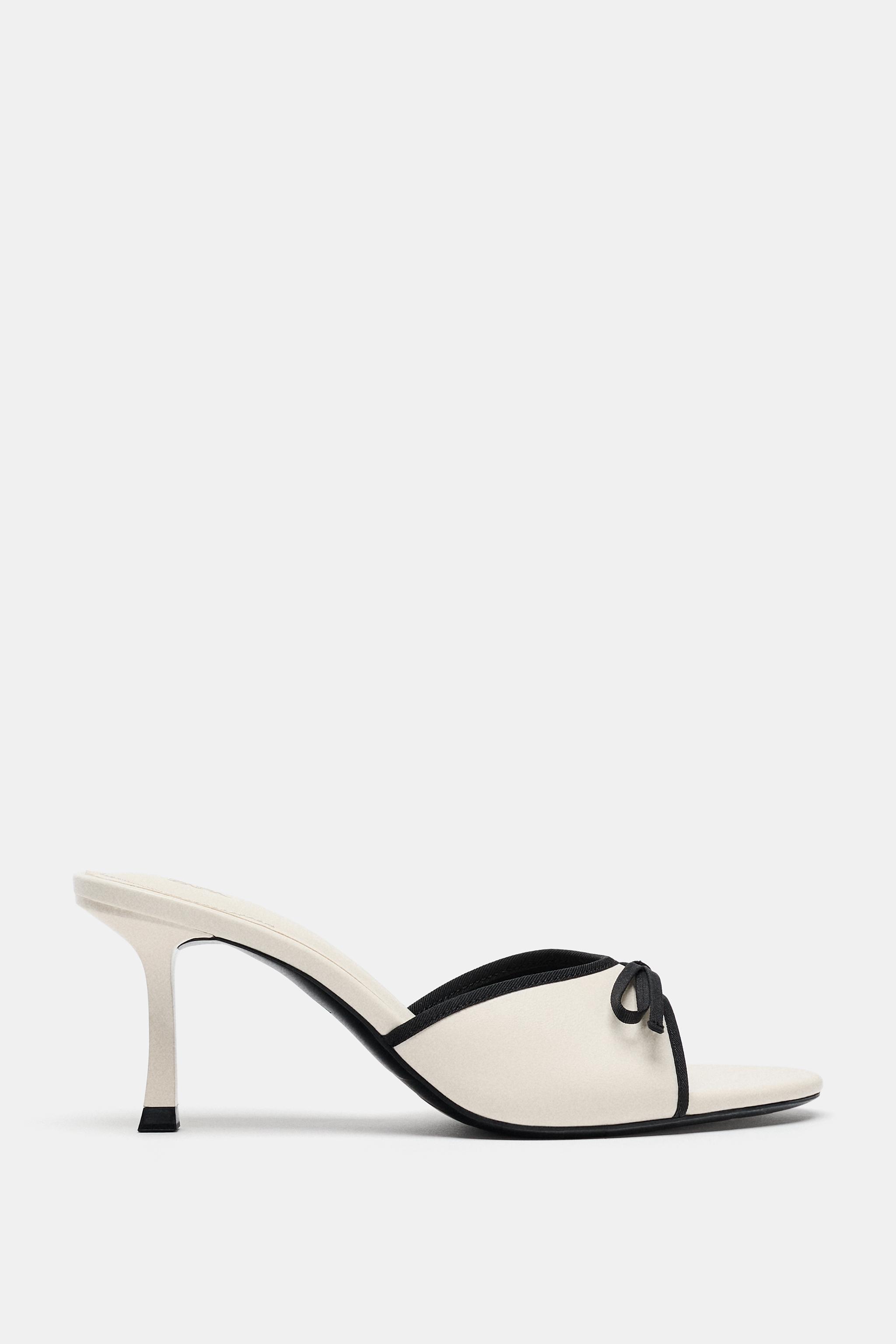 Женские сандалии Zara BOW HEEL SANDALS — фото 3