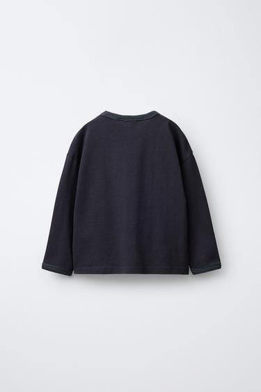 LOT DE DEUX T-SHIRTS À LISERÉS - Écru / Noir de Zara - Image 2