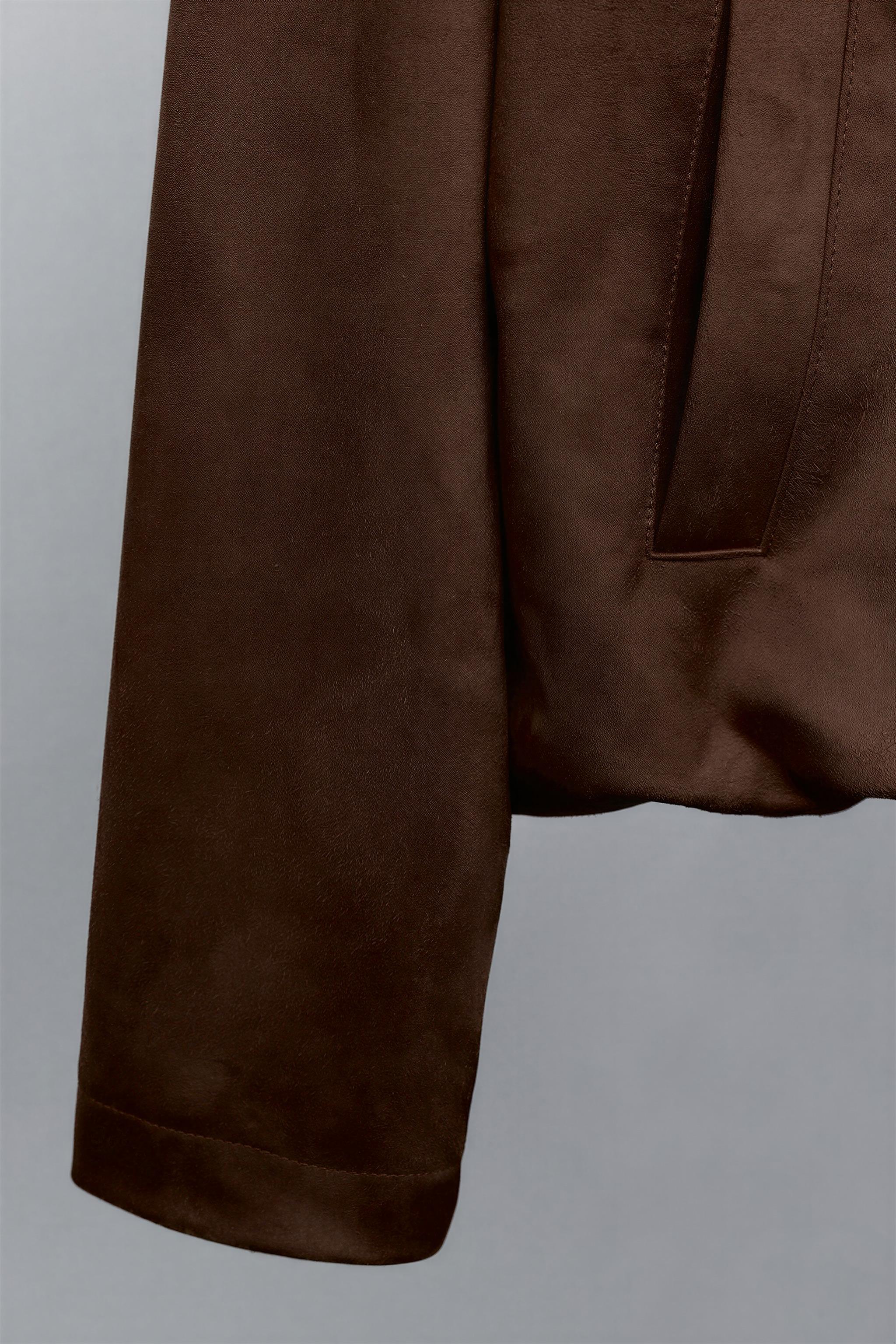 FAUX SUEDE BOMBER JACKET