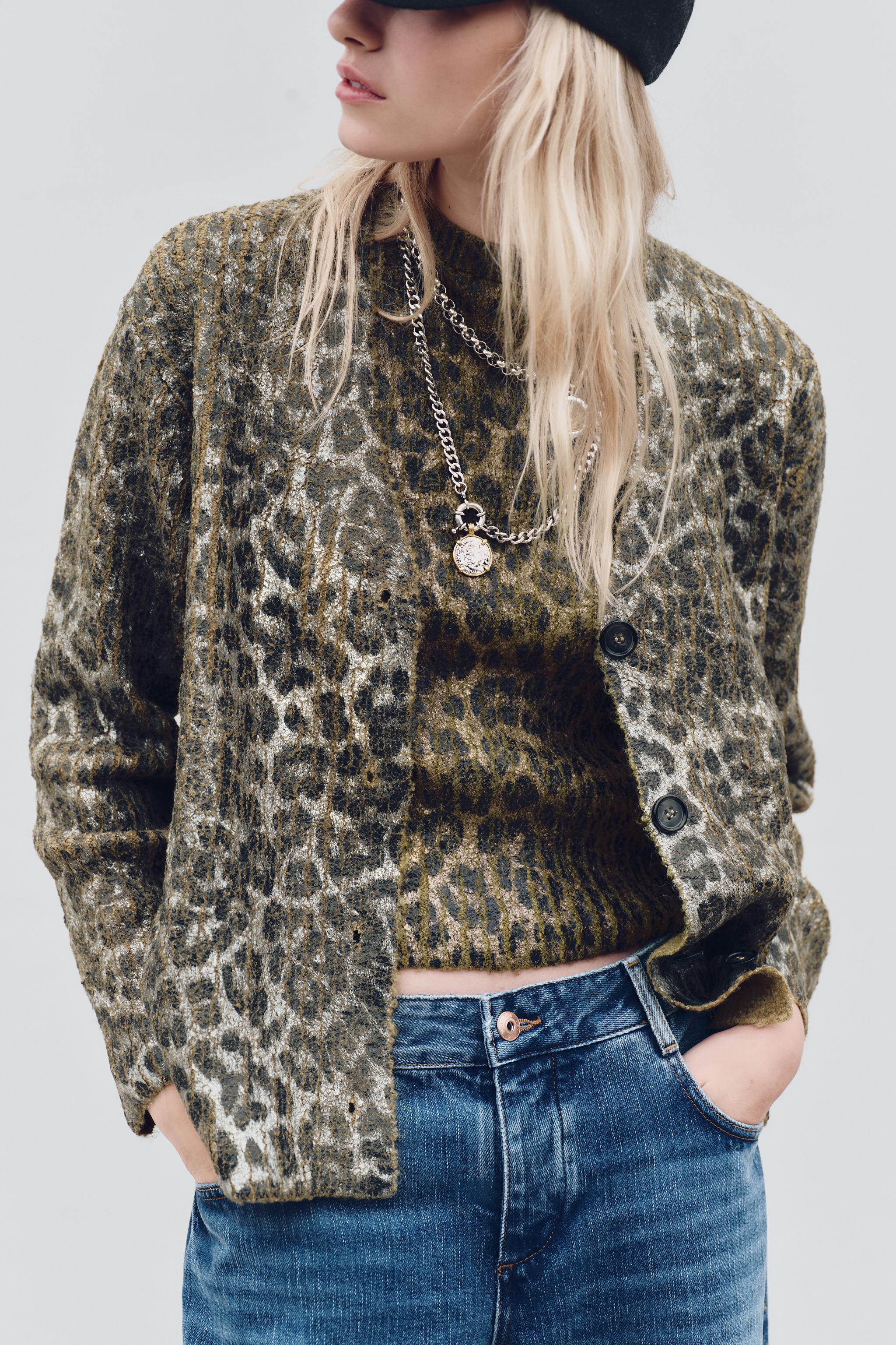 Animal print jacket zara online