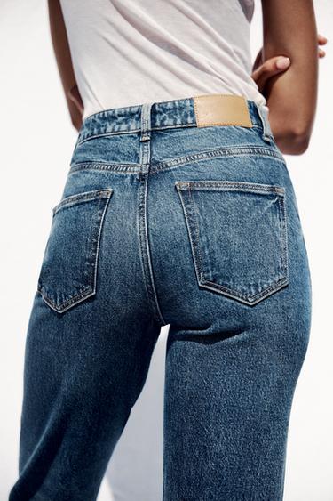 JEANS Z1975 MOM LEG TIRO ALTO - Azul de Zara