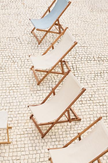 FOLDING LOUNGER CHAIR - Ecru by Zara
