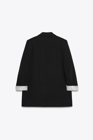PRINTED CUFF BLAZER - Black by Zara - Image 5