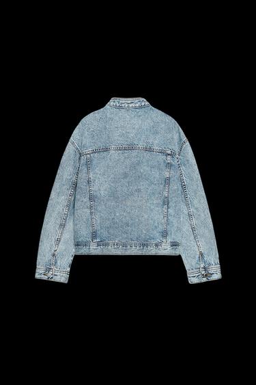 ZW COLLECTION DOUBLE-BREASTED DENIM JACKET - Faded blue by Zara