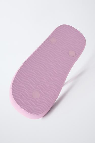 HEART DETAIL FLIP FLOPS - Pink by Zara - Image 6