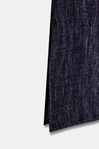 DENIM-EFFECT BUSTIER TOP - Dark indigo by Zara - Image 6