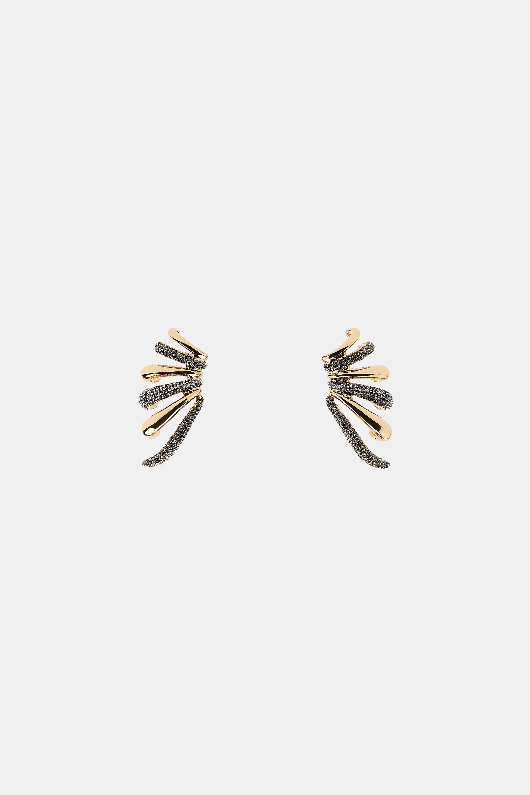 Zara PARLAK TAŞLI EAR CUFF KÜPE görsel 3