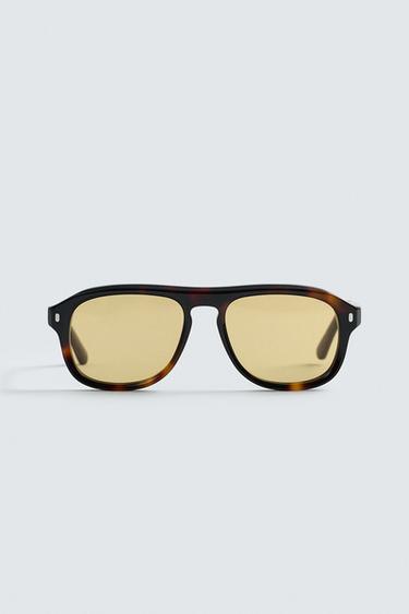 Zara RECTANGULAR SUNGLASSES - Tortoise shell