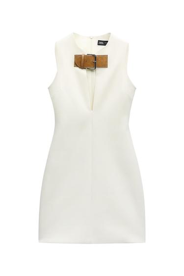 FITTED DRESS WITH TAB