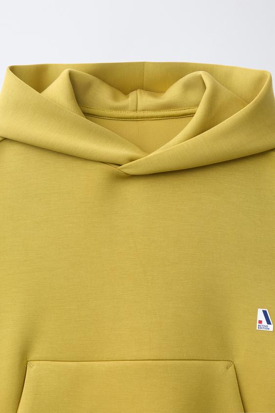 SWEAT À CAPUCHE SPORTY - Vert pistache de Zara - Image 2