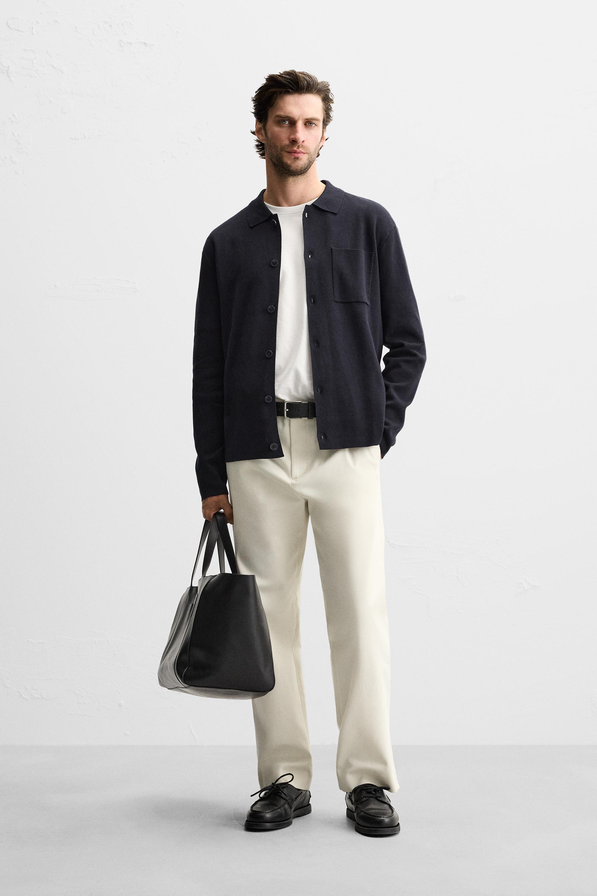 POCKETED COTTON CARDIGAN - Black | ZARA United States POCKETED COTTON CARDIGAN - Black | ZARA United States