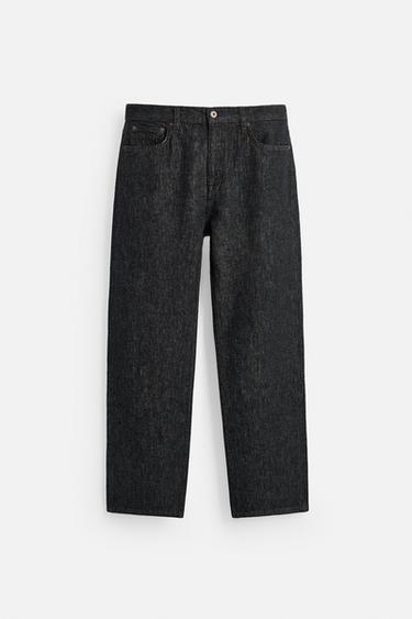 JEANS STRAIGHT FIT ALGODÓN - CÁÑAMO - Azul de Zara