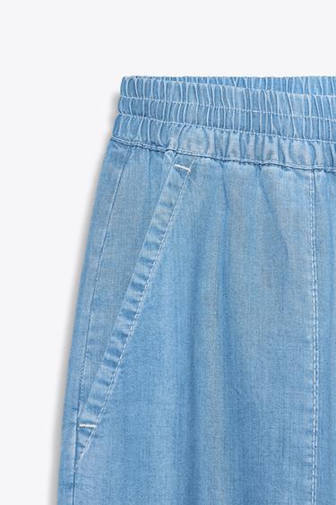 PANTALON DE JOGGING POIGNETS BAS - Indigo clair de Zara - Image 6