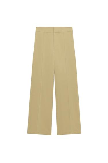 PANTALÓN RECTO NERVIO - Tostado de Zara