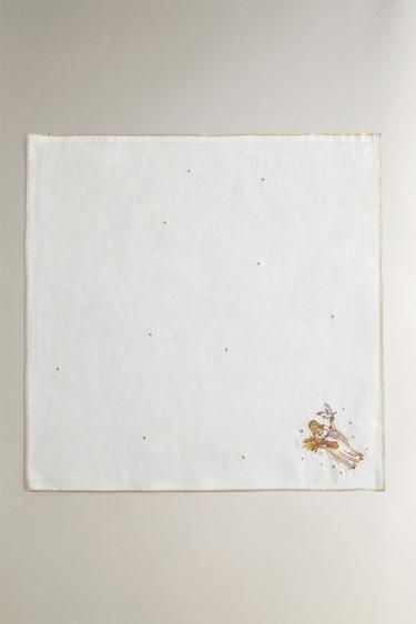 SERVIETTE DE TABLE LIN BRODÉE VIERGE | MARISA BERENSON - Écru de Zara - Image 1