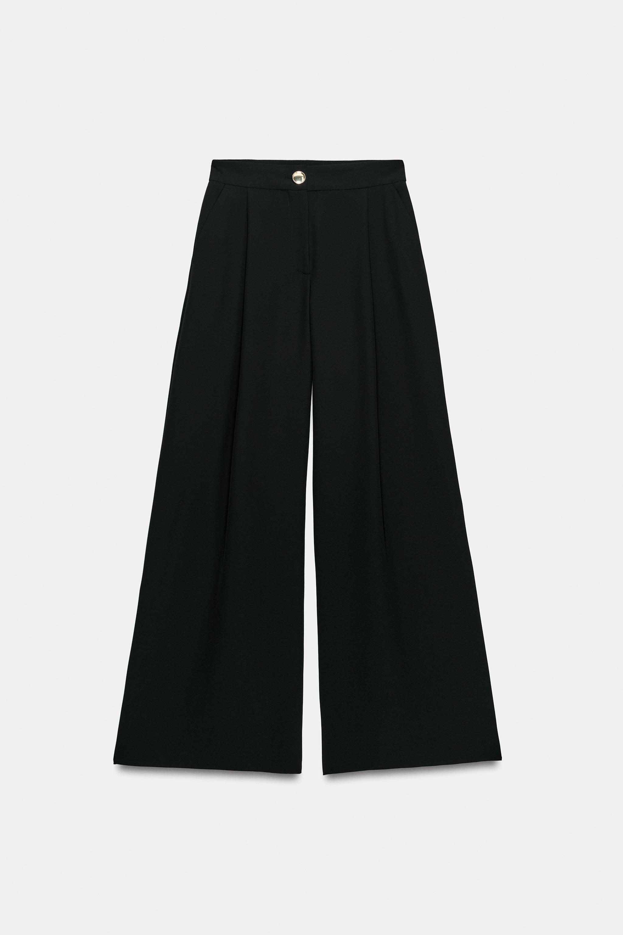 GOLD BUTTON PALAZZO PANTS