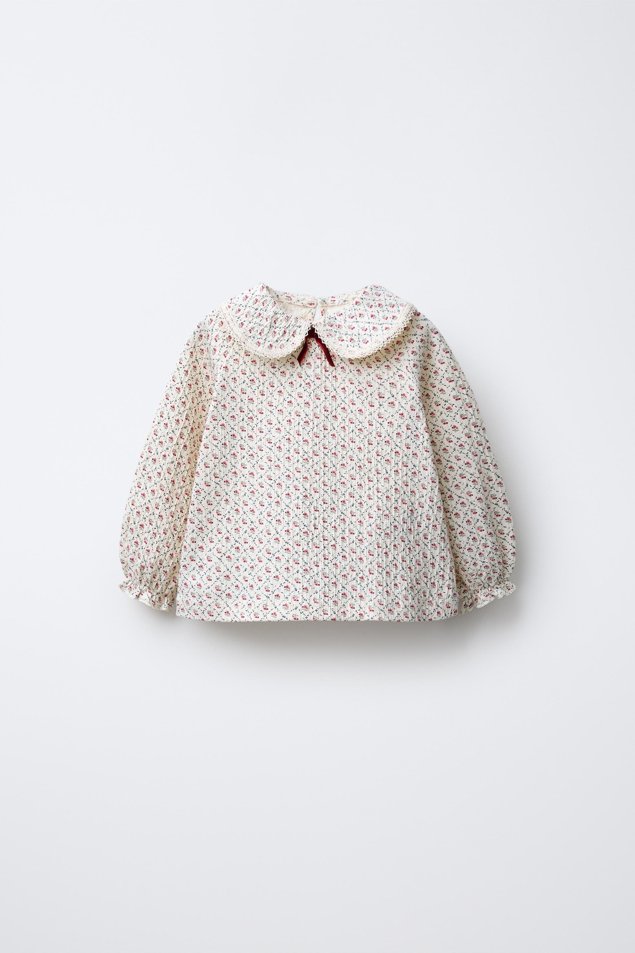 FLORAL PETER PAN COLLAR TOP