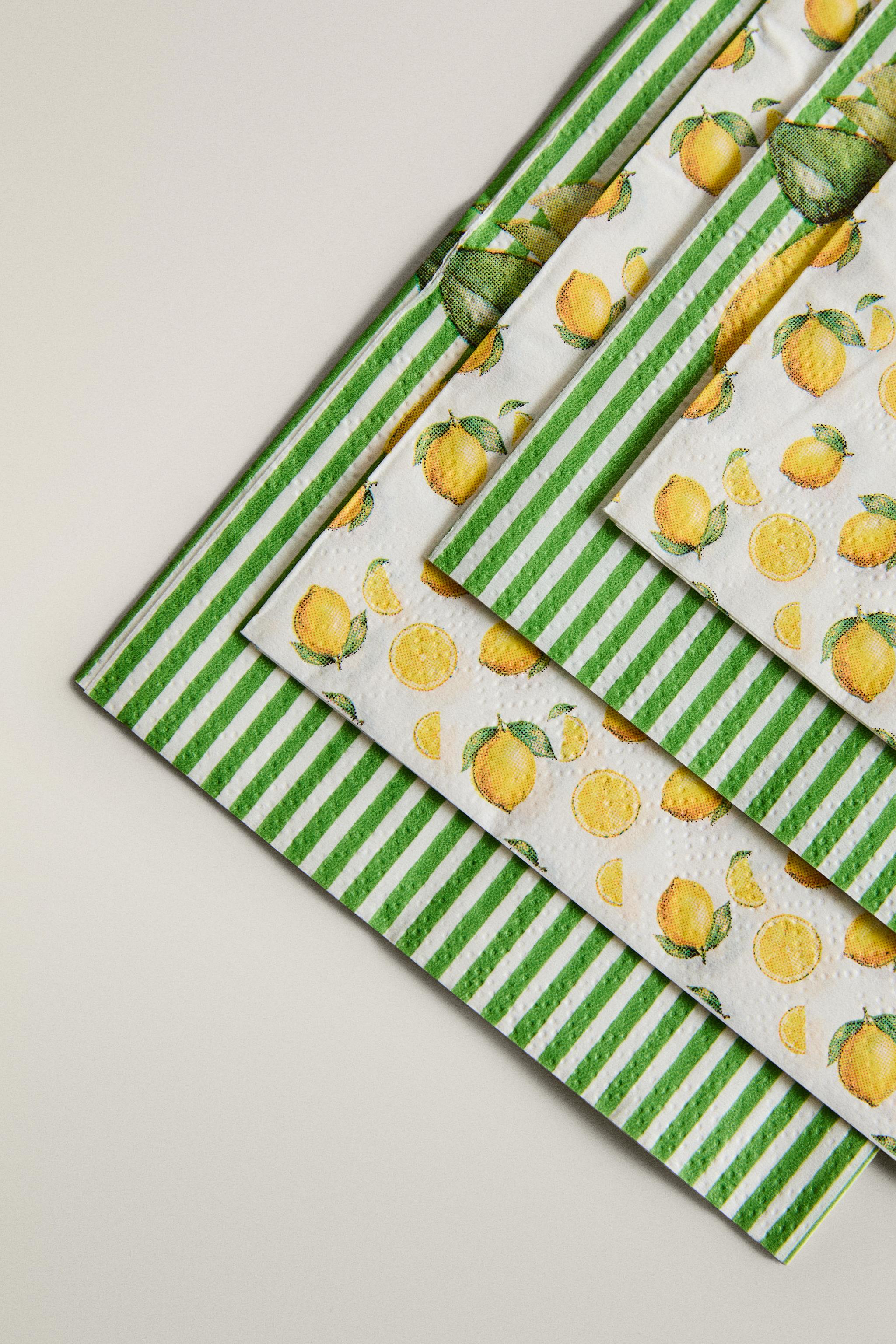 LEMON PAPER NAPKINS PACK (PACK OF 30)