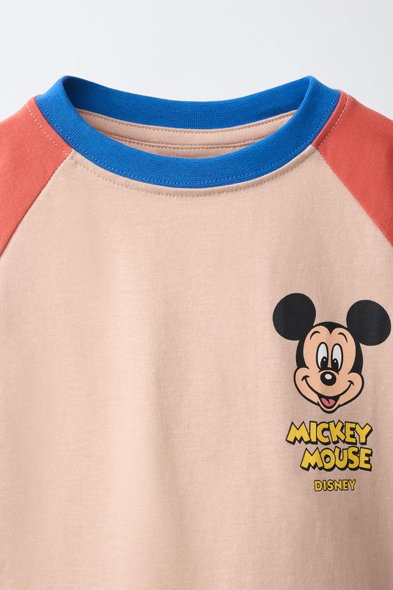 T-SHIRT À MANCHES RAGLAN MICKEY MOUSE © DISNEY - Orange vif de Zara - Image 2