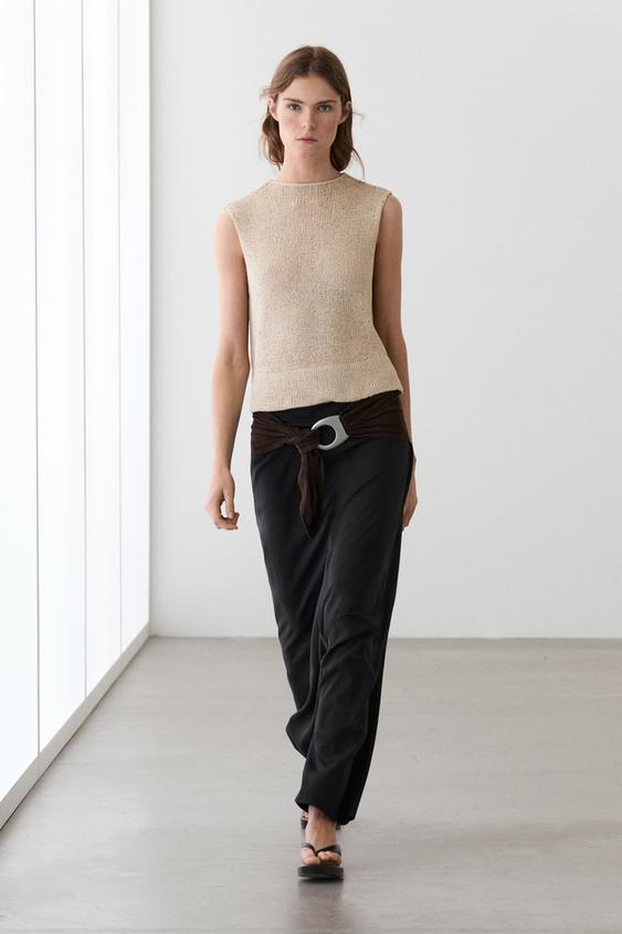 Linen blend knit top from Zara - $90