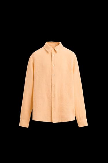 HEMD AUS 100 % LEINEN - Mandarine von Zara - Bild 0